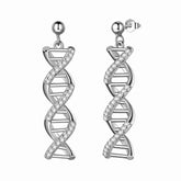 Infinity Spiral DNA Double Helix Drop Earrings Aurora Tears - Earrings - Aurora Tears Jewelry